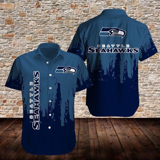 Seattle Seahawks Personalized Button Shirt and T-shirt 4