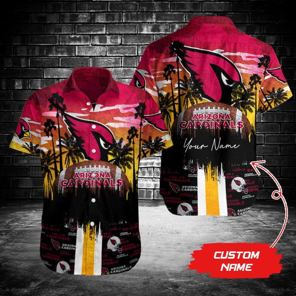 Arizona Cardinals 2 (11) Personalized Hawaiian Button down shirt