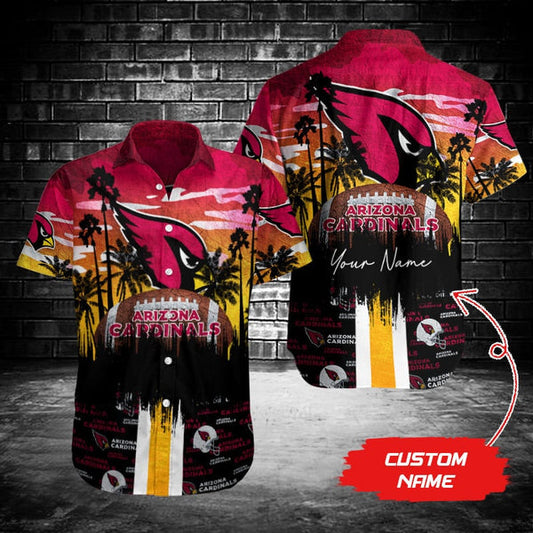 Arizona Cardinals 2 (11) Personalized Hawaiian Button down shirt