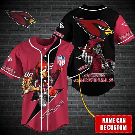 Arizona Cardinals Personalized Baseball Jersey 009