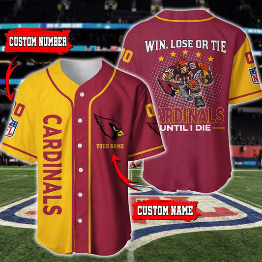 Arizona Cardinals Personalized Baseball Jersey 004
