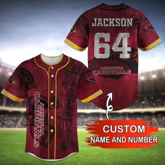 Arizona Cardinals Personalized Baseball Jersey 025
