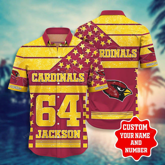 Arizona Cardinals 2 (20) Personalized Hawaiian Button down shirt