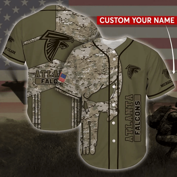 Atlanta Falcons Personalized Baseball Jersey 004