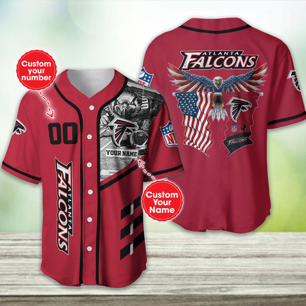 Atlanta Falcons Personalized Baseball Jersey 015