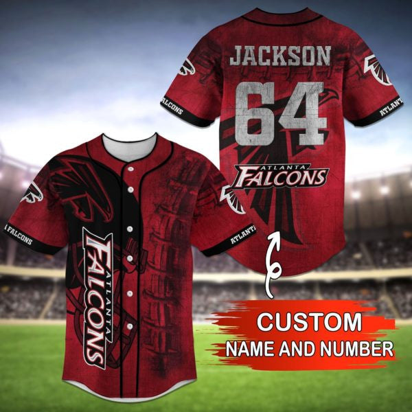 Atlanta Falcons Personalized Baseball Jersey 026