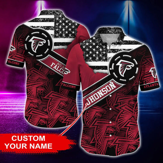 Atlanta Falcons 2 (50) Personalized Hawaiian Button down shirt