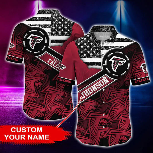 Alanta Falcons Personalized Button Shirt and T-shirt