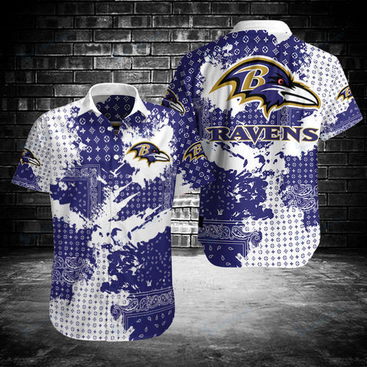 Baltimore Ravens 2 (7) Personalized Hawaiian Button down shirt