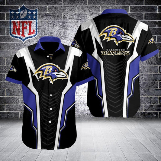 Baltimore Ravens 2 (9) Personalized Hawaiian Button down shirt