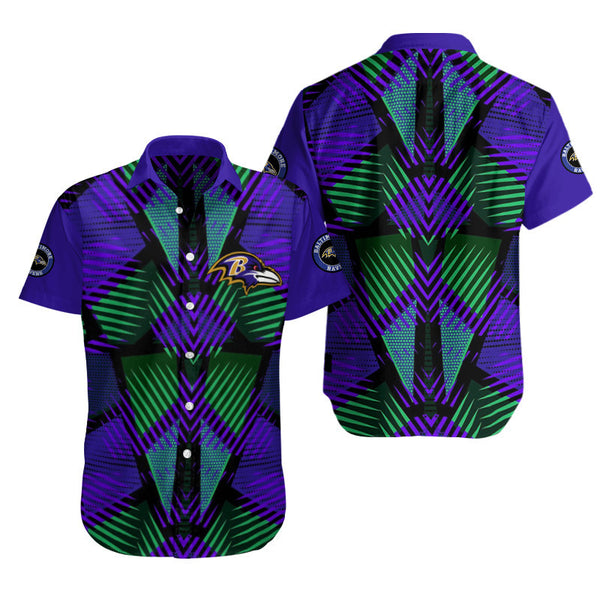 Baltimore Ravens 2 (10) Personalized Hawaiian Button down shirt