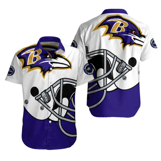 Baltimore Ravens 2 (11) Personalized Hawaiian Button down shirt