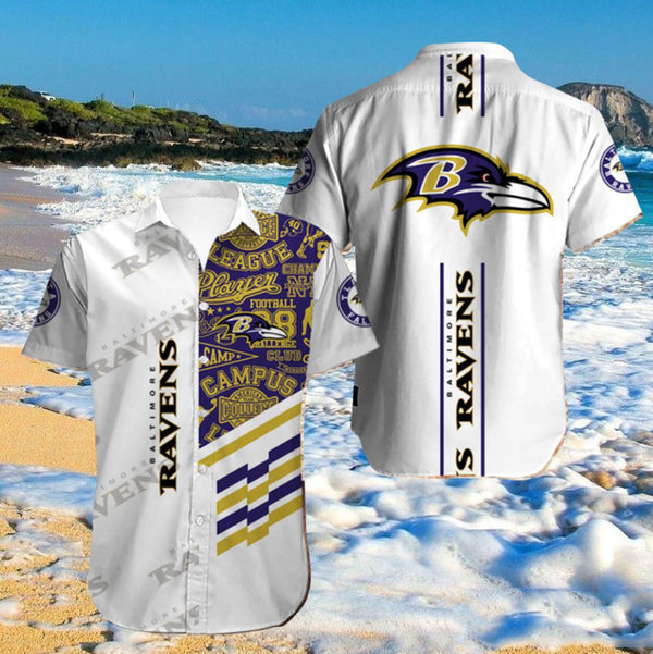 Baltimore Ravens 2 (12) Personalized Hawaiian Button down shirt