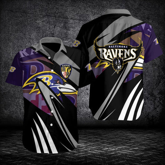 Baltimore Ravens 2 (14) Personalized Hawaiian Button down shirt
