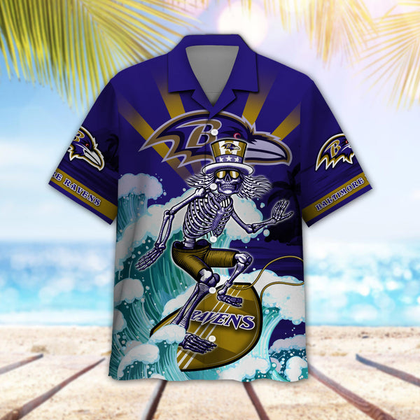 Baltimore Ravens 2 (21) Personalized Hawaiian Button down shirt