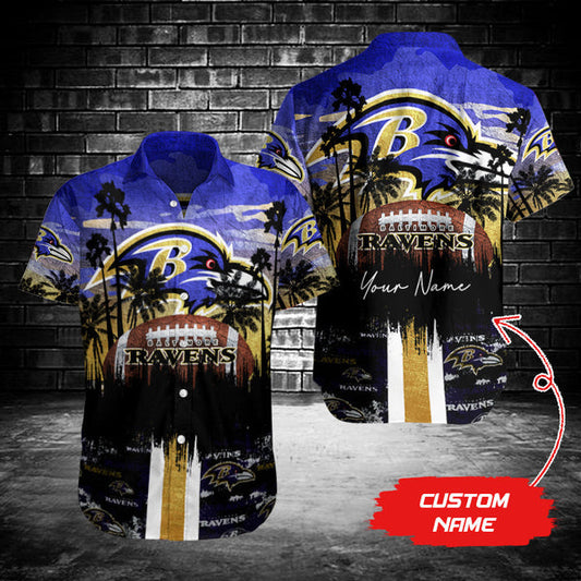 Baltimore Ravens 2 (20) Personalized Hawaiian Button down shirt