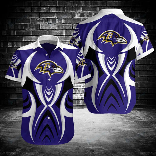 Baltimore Ravens 2 (24) Personalized Hawaiian Button down shirt