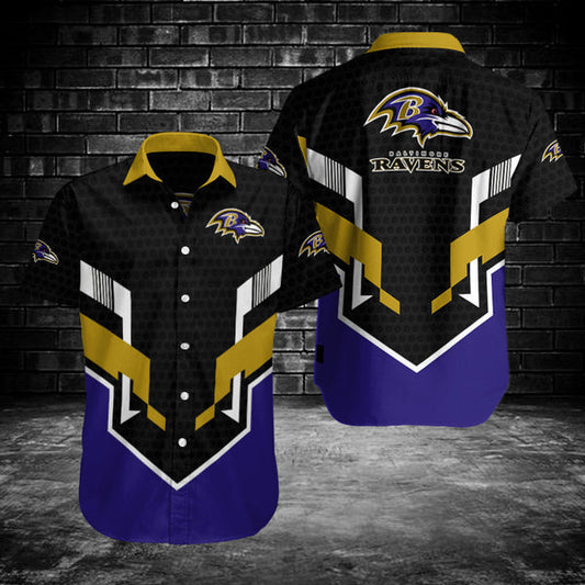 Baltimore Ravens 2 (27) Personalized Hawaiian Button down shirt