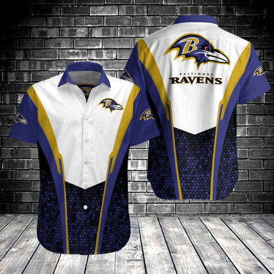 Baltimore Ravens 2 (28) Personalized Hawaiian Button down shirt