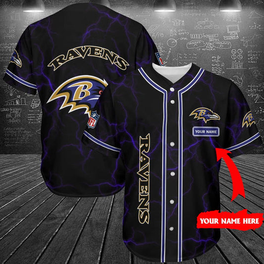 Baltimore Ravens Personalized Baseball Jersey 003