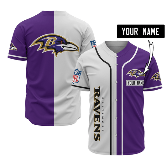 Baltimore Ravens Personalized Baseball Jersey 018