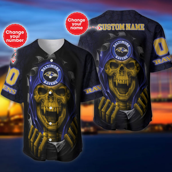 Baltimore Ravens Personalized Baseball Jersey 019