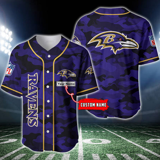 Baltimore Ravens Personalized Baseball Jersey 017