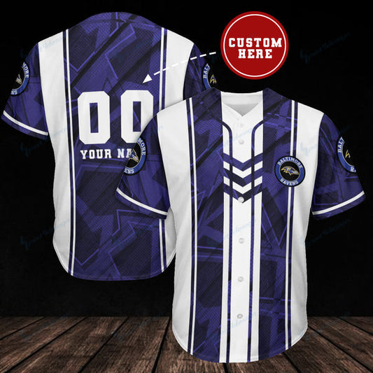Baltimore Ravens Personalized Baseball Jersey 024