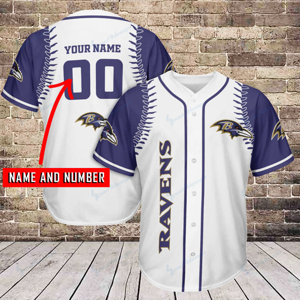 Baltimore Ravens Personalized Baseball Jersey 022