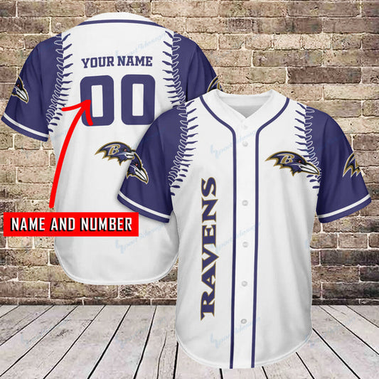 Baltimore Ravens Personalized Baseball Jersey 022