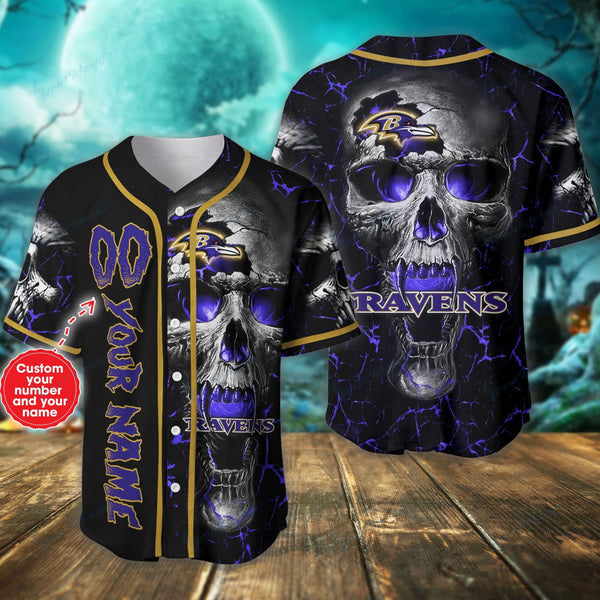 Baltimore Ravens Personalized Baseball Jersey 020