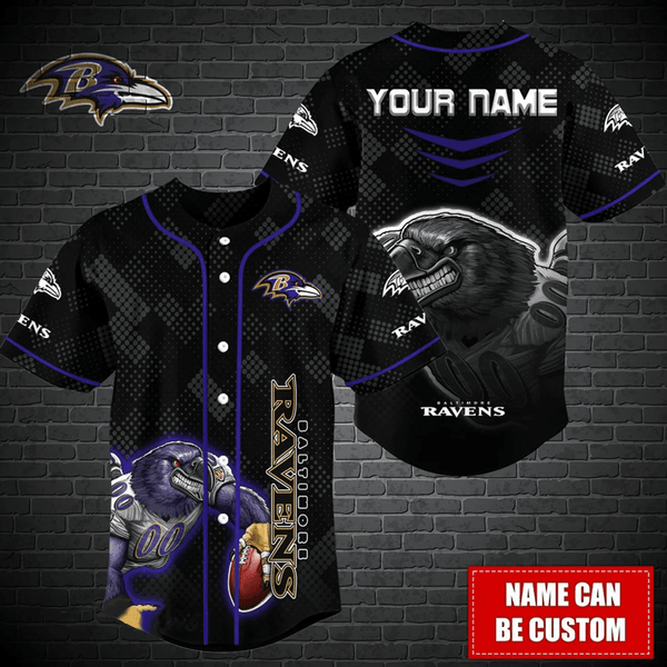 Baltimore Ravens Personalized Baseball Jersey 013