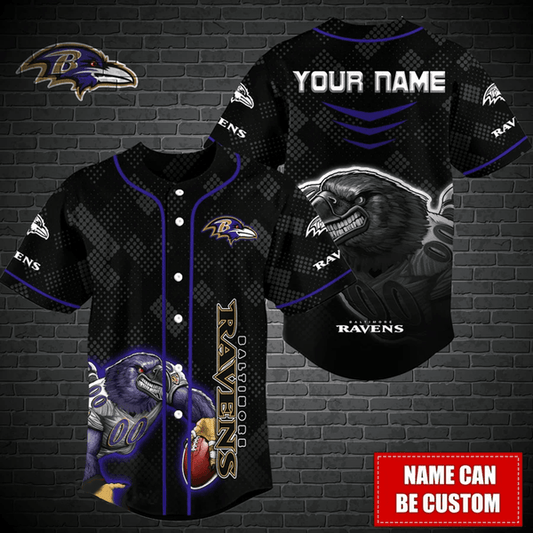 Baltimore Ravens Personalized Baseball Jersey 013