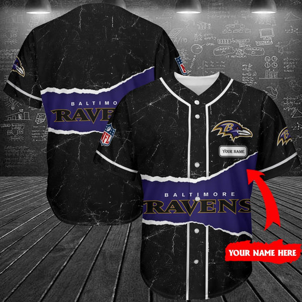 Baltimore Ravens Personalized Baseball Jersey 030