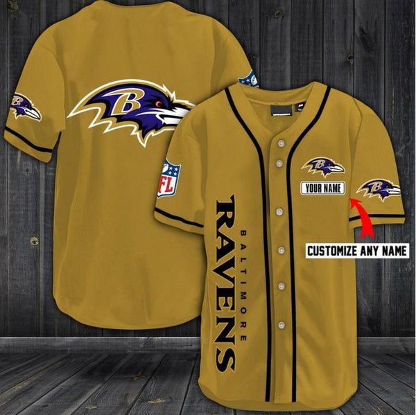 Baltimore Ravens Personalized Baseball Jersey 028
