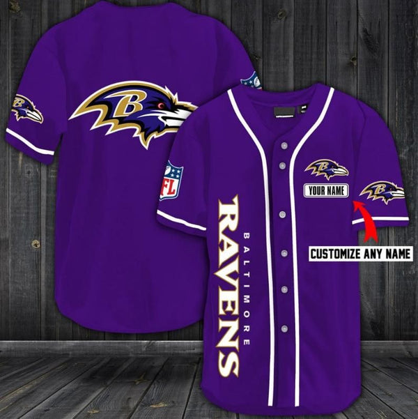Baltimore Ravens Personalized Baseball Jersey 028