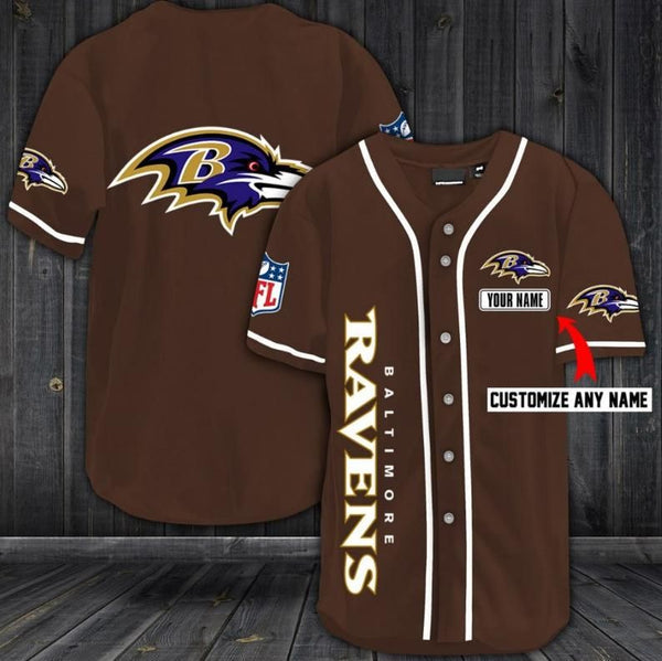 Baltimore Ravens Personalized Baseball Jersey 028