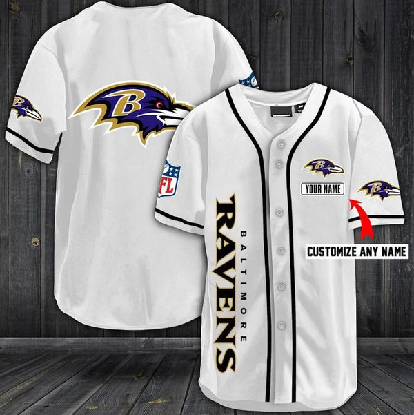Baltimore Ravens Personalized Baseball Jersey 028