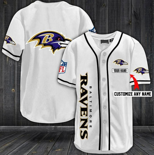 Baltimore Ravens Personalized Baseball Jersey 028