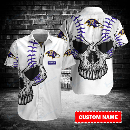 Baltimore Ravens 2 (35) Personalized Hawaiian Button down shirt