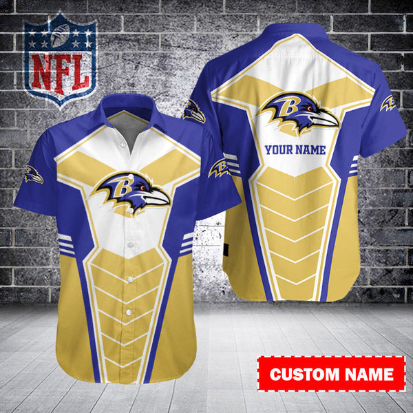 Baltimore Ravens 2 (36) Personalized Hawaiian Button down shirt