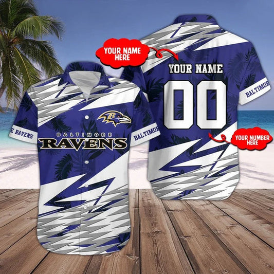 Baltimore Ravens 2 (38) Personalized Hawaiian Button down shirt