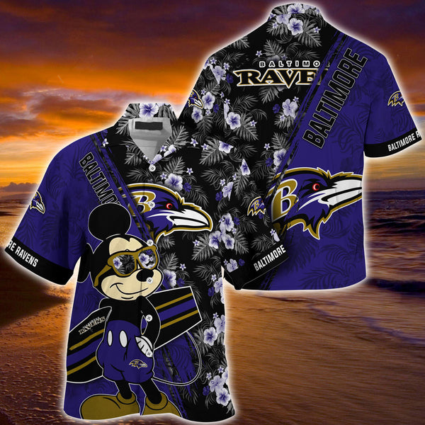 Baltimore Ravens 2 (39) Personalized Hawaiian Button down shirt