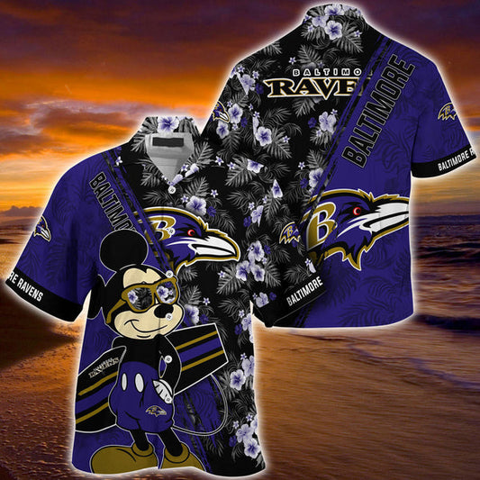 Baltimore Ravens 2 (39) Personalized Hawaiian Button down shirt