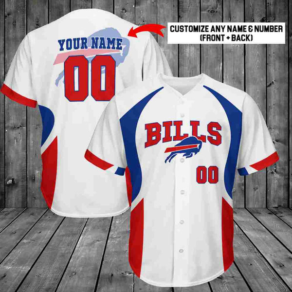 Buffalo Bills Personalized Baseball Jersey 032