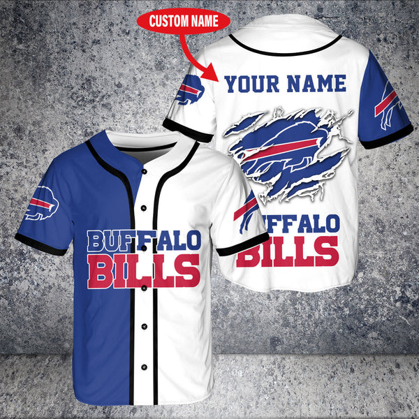 Buffalo Bills Personalized Baseball Jersey 025