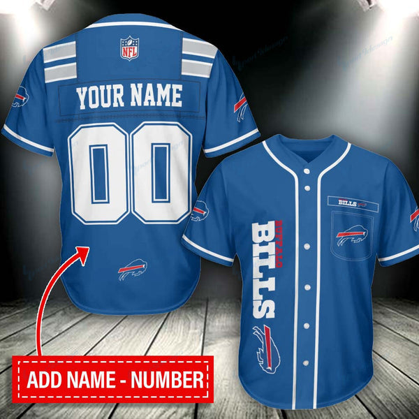 Buffalo Bills Personalized Baseball Jersey 044