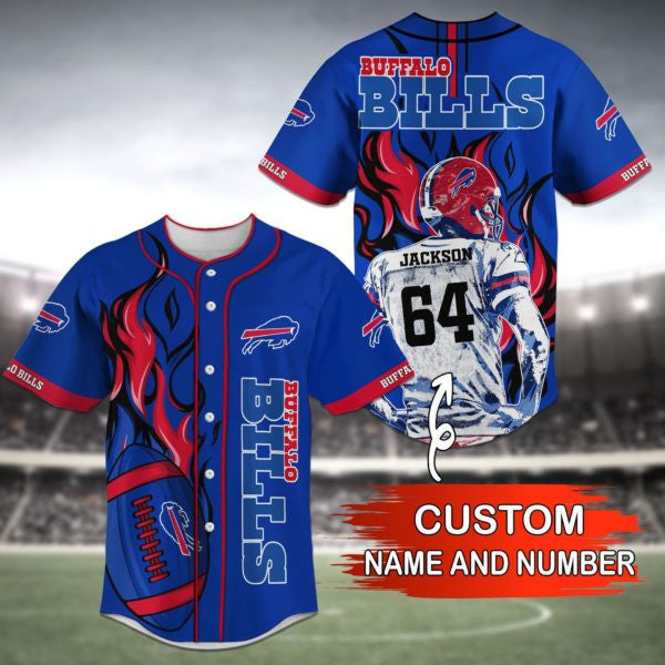 Buffalo Bills Personalized Baseball Jersey 023