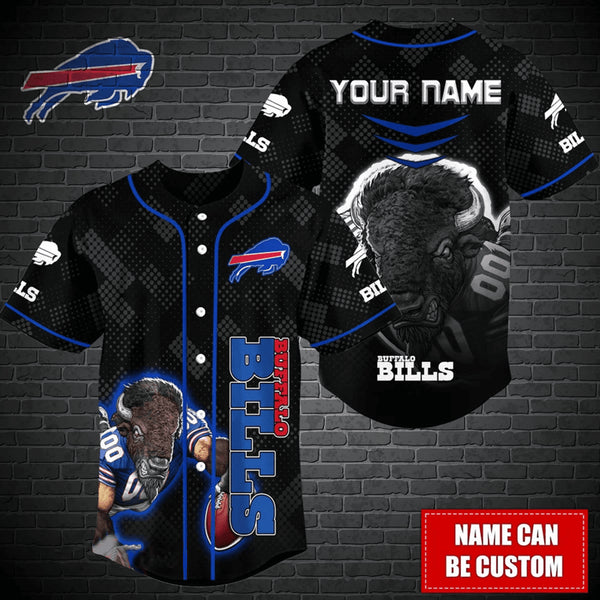 Buffalo Bills Personalized Baseball Jersey 040