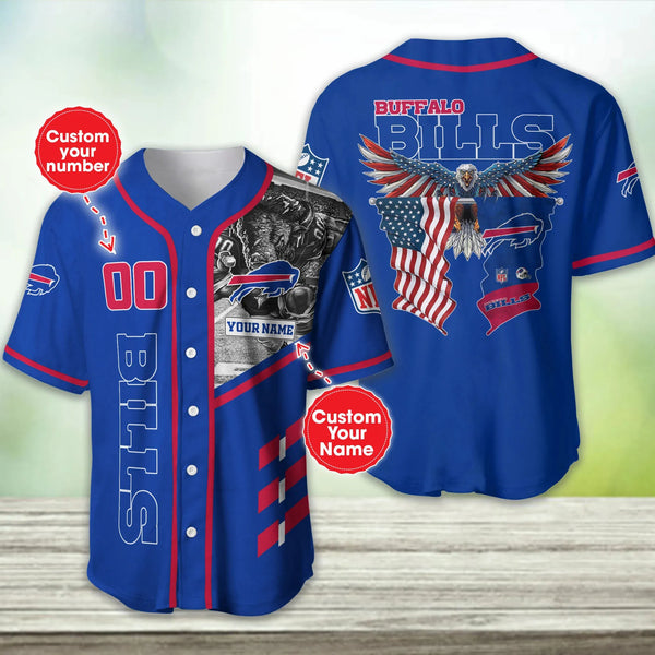 Buffalo Bills Personalized Baseball Jersey 041